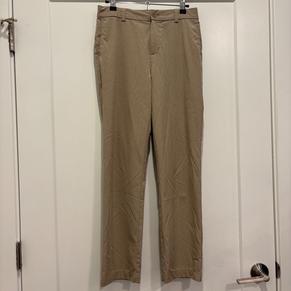 Vineyard Vines Performance Khaki Tan Straight Leg Pants Boys Size 16 Stretch